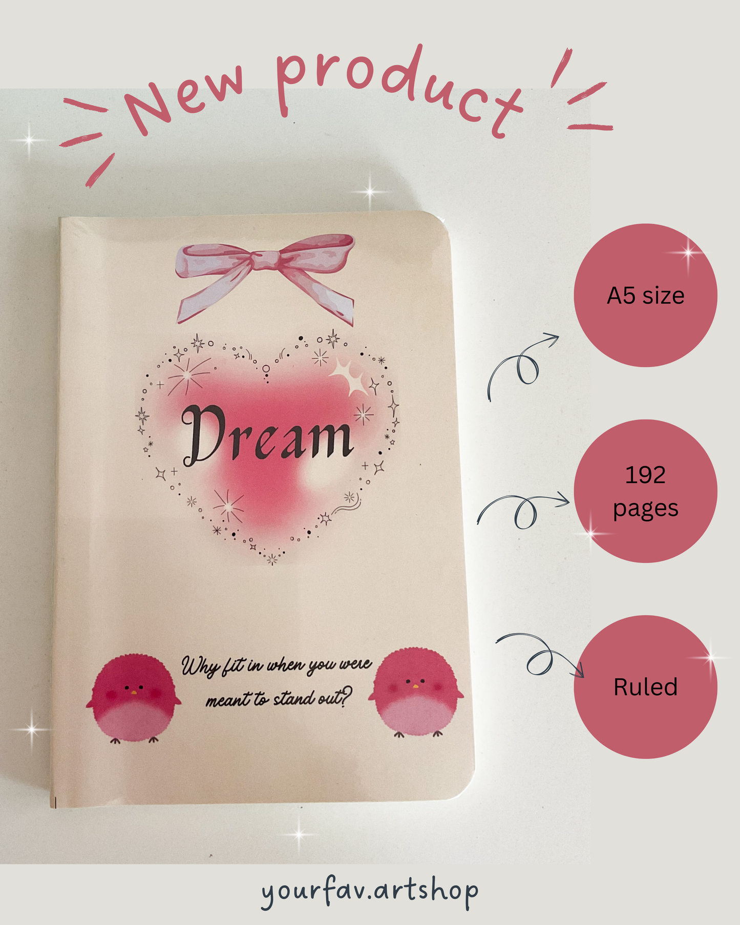 Dream notebook A5 size 192 pages