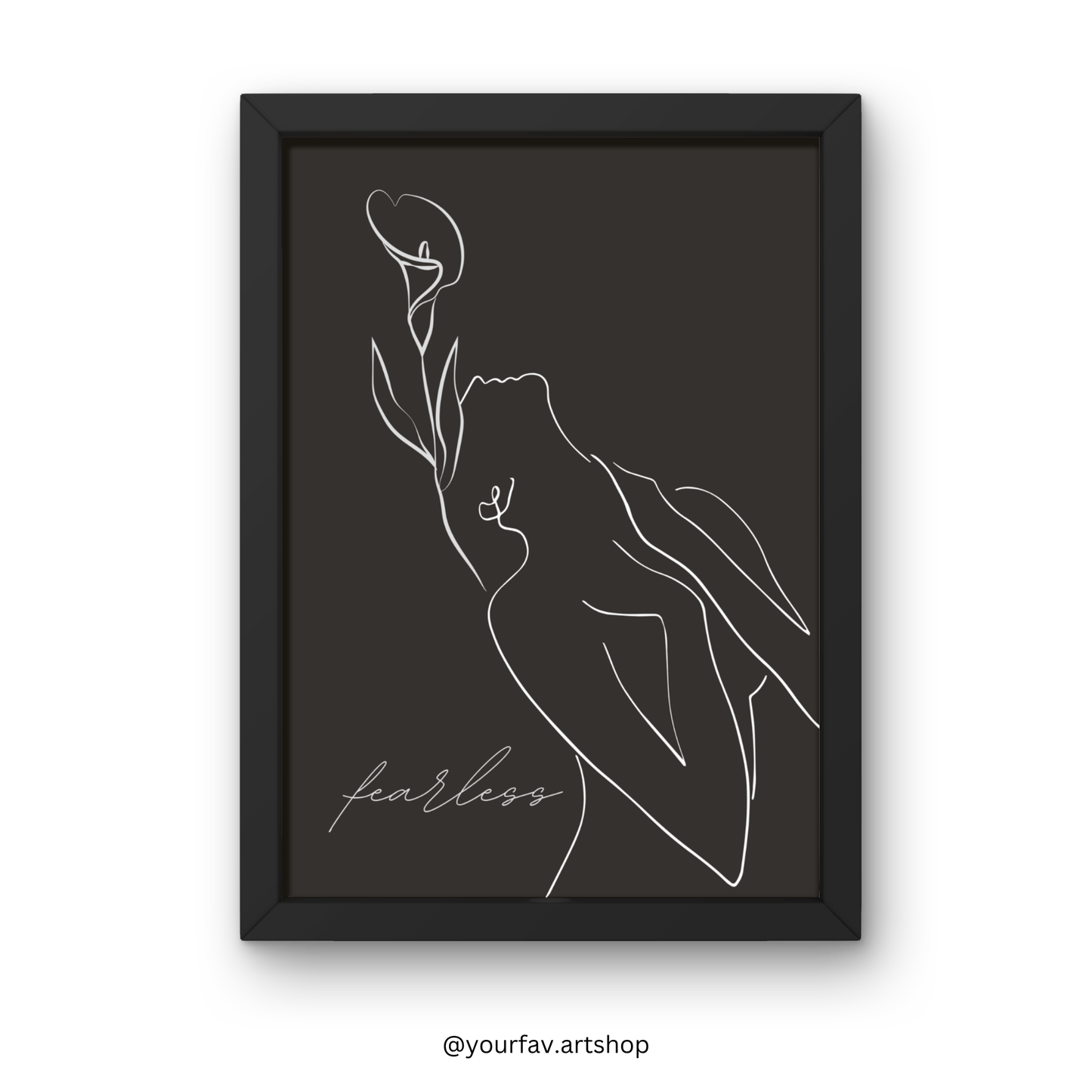 Fearless wall art glass frame