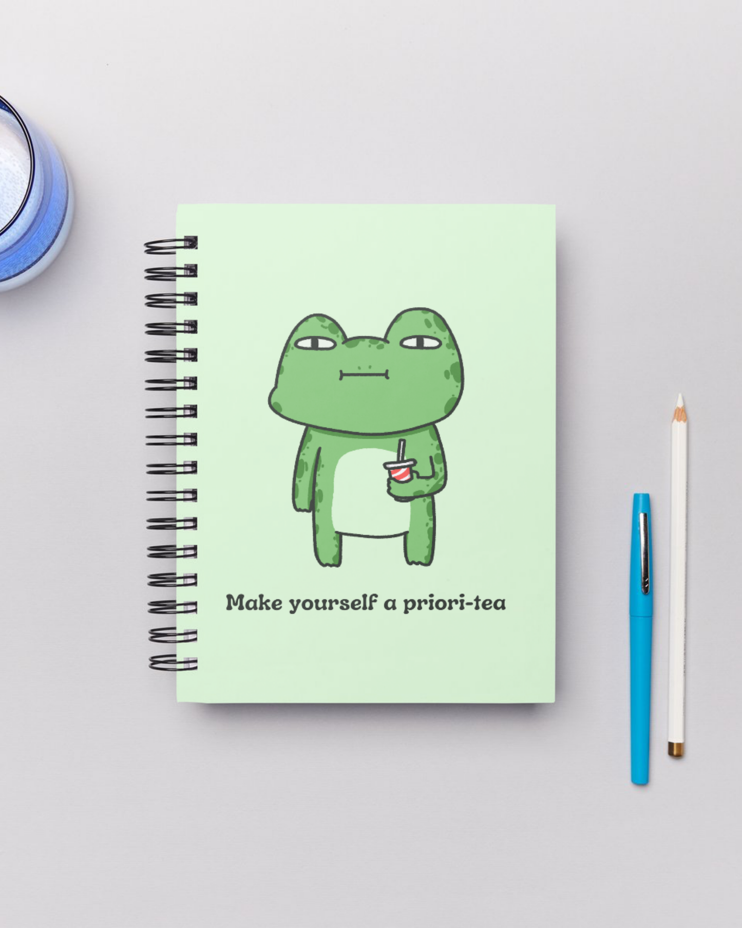 Cute frog spiral notebook A5 size