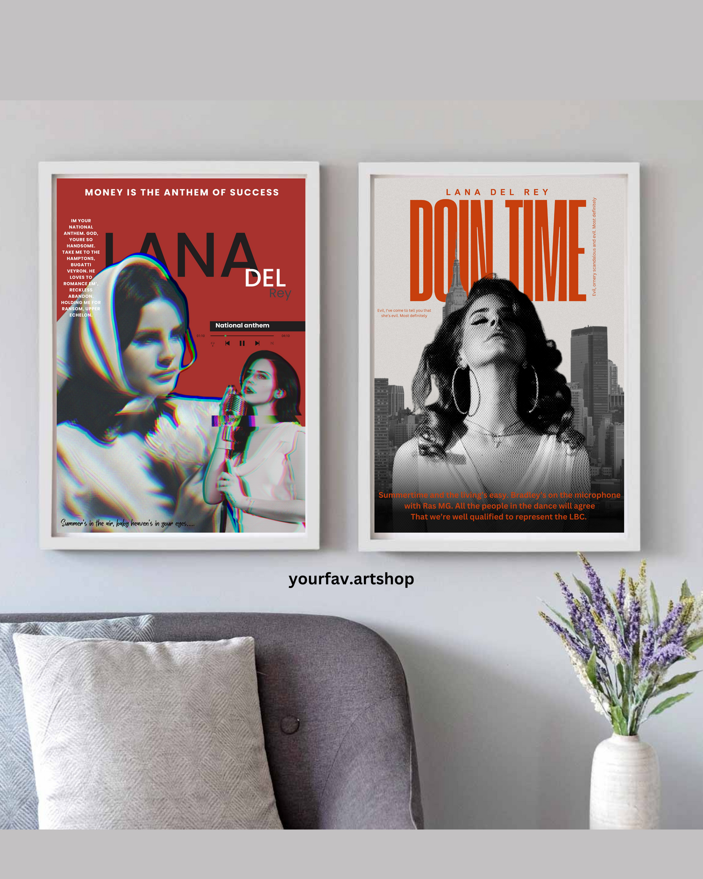 Set of 2 Lana Del Rey wall art