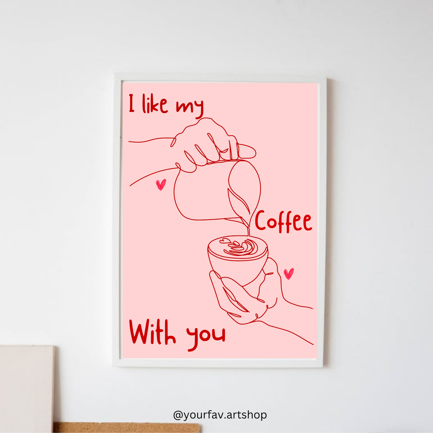 Coffee themed wall art frame