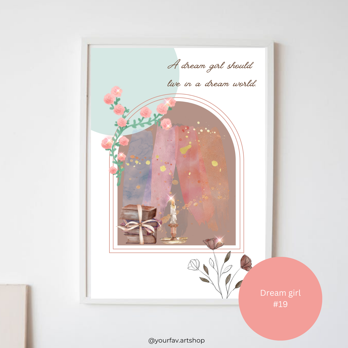 Dream girl wall decor frame