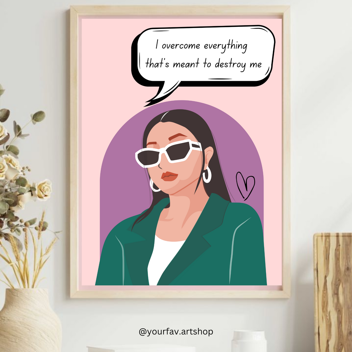 Girlboss wall art frame
