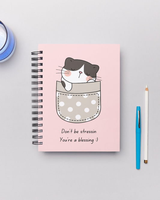Cute kitten spiral A5 size notebook