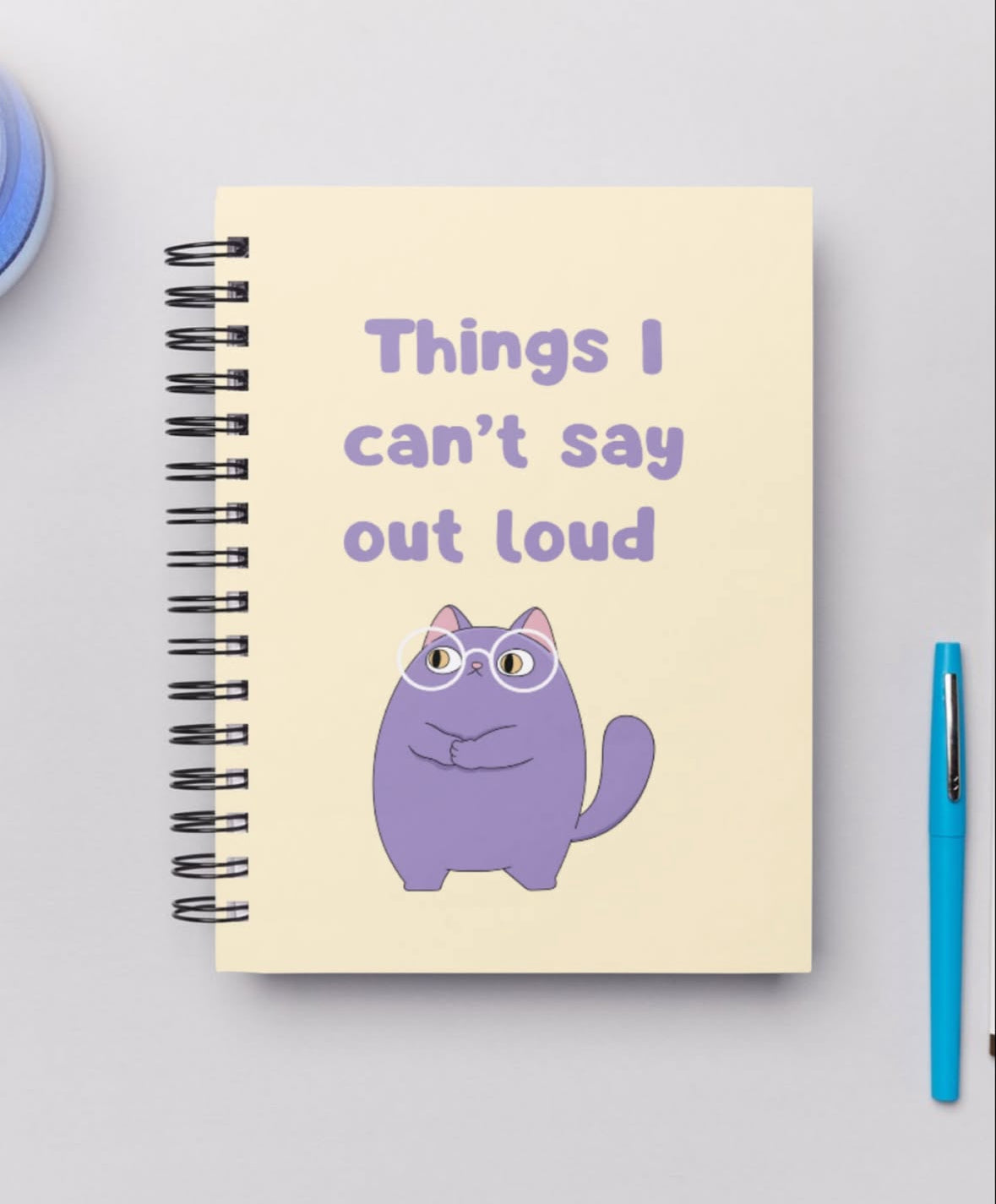 Cute purple spiral A5 size notebook
