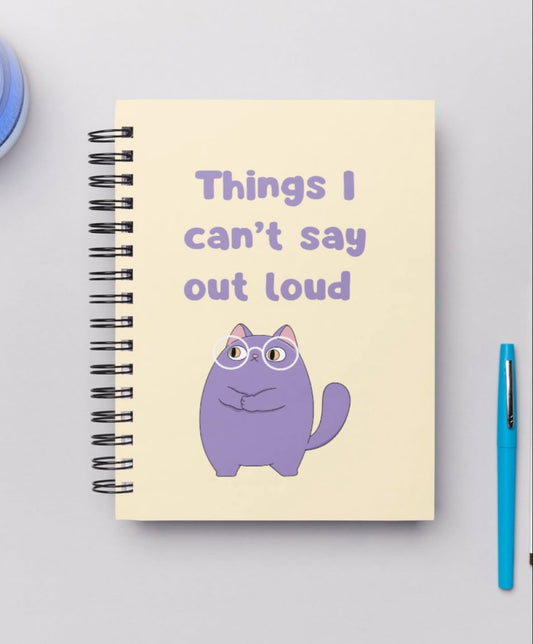 Cute purple spiral A5 size notebook