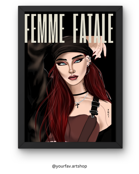 Femme Fatale wall art frame